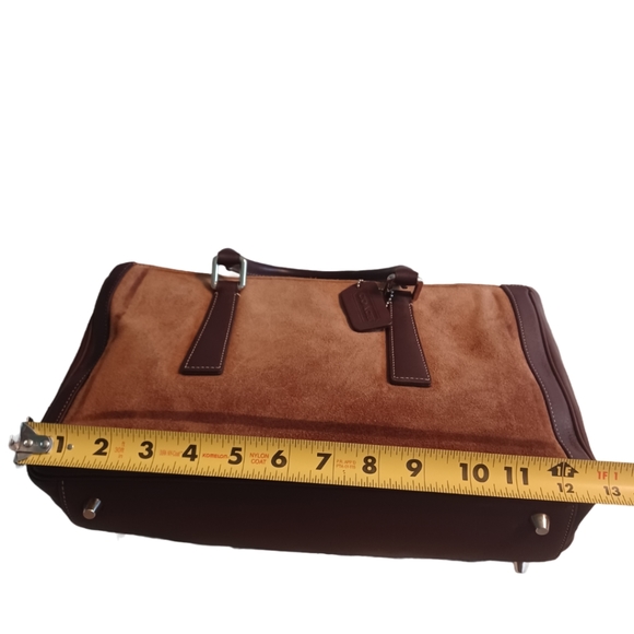 COACH LOP9423 VINTAGE "BONNIES LEGACY" SUEDE/LEATHER TOTE/SATCHEL BAG - Picture 11 of 14